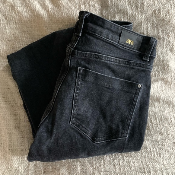 Zara 1975 high rise wide leg cropped Jean - Picture 1 of 2